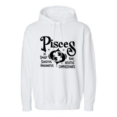 Funny Zodiac Astrology Pisces Horoscope Cute Gift Garment-Dyed Fleece Hoodie