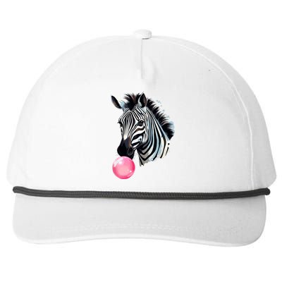 Funny Zebra Bubblegum Snapback Five-Panel Rope Hat