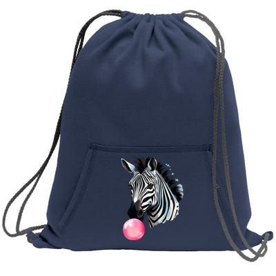 Funny Zebra Bubblegum Sweatshirt Cinch Pack Bag