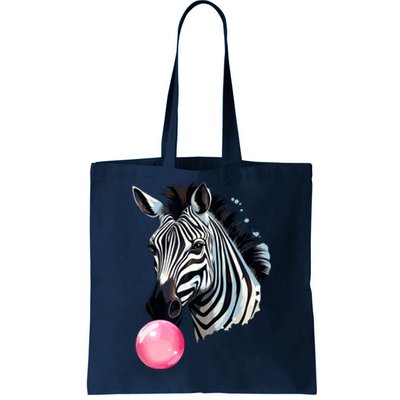 Funny Zebra Bubblegum Tote Bag