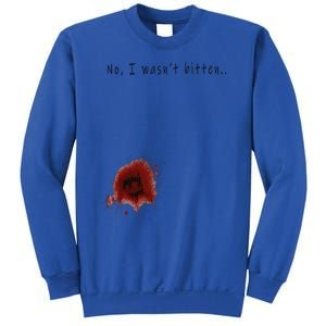 Funny Zombie Bite Halloween Bitten Injury Funny Funny Sweatshirt