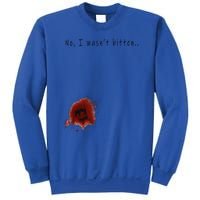 Funny Zombie Bite Halloween Bitten Injury Funny Funny Sweatshirt