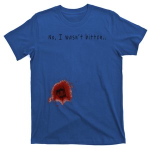 Funny Zombie Bite Halloween Bitten Injury Funny Funny T-Shirt