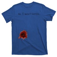 Funny Zombie Bite Halloween Bitten Injury Funny Funny T-Shirt