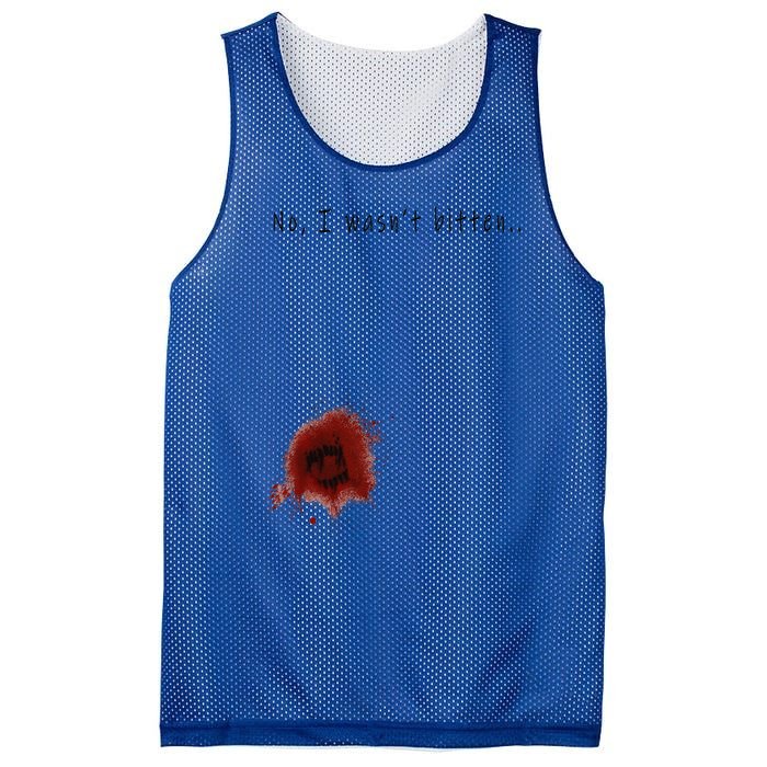 Funny Zombie Bite Halloween Bitten Injury Funny Funny Mesh Reversible Basketball Jersey Tank