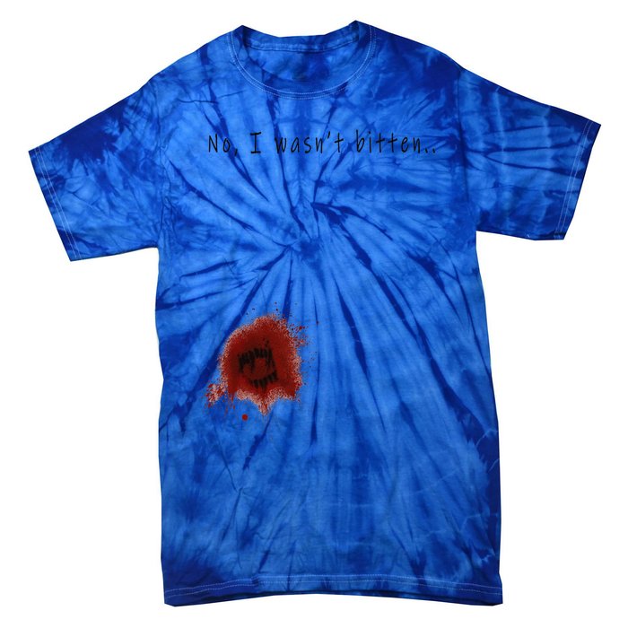 Funny Zombie Bite Halloween Bitten Injury Funny Funny Tie-Dye T-Shirt