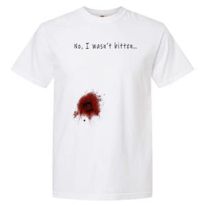 Funny Zombie Bite Halloween Bitten Injury Funny Funny Garment-Dyed Heavyweight T-Shirt