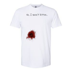 Funny Zombie Bite Halloween Bitten Injury Funny Funny Softstyle CVC T-Shirt