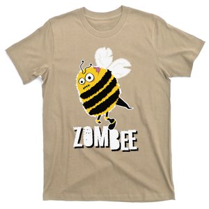 Funny Zombee Bee Zombie Halloween Bumblebee Brain Spooky Pun T-Shirt