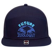 Future Zoologist Cute Zoology Students Funny Zoo Keeper Gift 7 Panel Mesh Trucker Snapback Hat