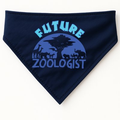 Future Zoologist Cute Zoology Students Funny Zoo Keeper Gift USA-Made Doggie Bandana