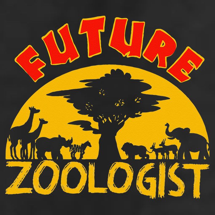 Future Zoologist Cute Zoology Students Funny Zoo Keeper Gift 7 Panel Mesh Trucker Snapback Hat