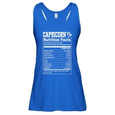 Funny Zodiac Capricorn Nutrition Facts Capricorn Birthday Gift Ladies Essential Flowy Tank