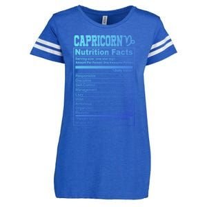 Funny Zodiac Capricorn Nutrition Facts Capricorn Birthday Gift Enza Ladies Jersey Football T-Shirt