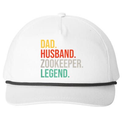 Funny Zookeeper Dad Husband Zoo Animal Keeper Fathers Day Snapback Five-Panel Rope Hat