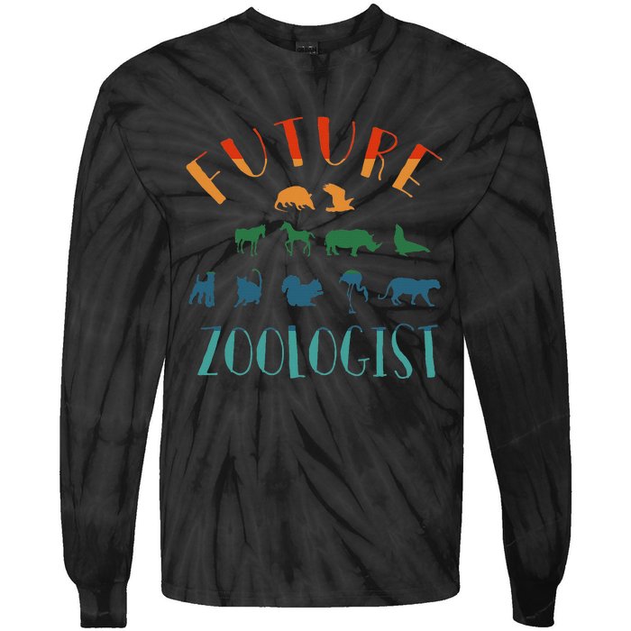 Future Zoologist Designs Zookeeper Costume Tie-Dye Long Sleeve Shirt