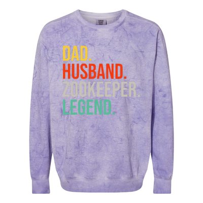 Funny Zookeeper Dad Husband Zoo Animal Keeper Father´s Day Colorblast Crewneck Sweatshirt