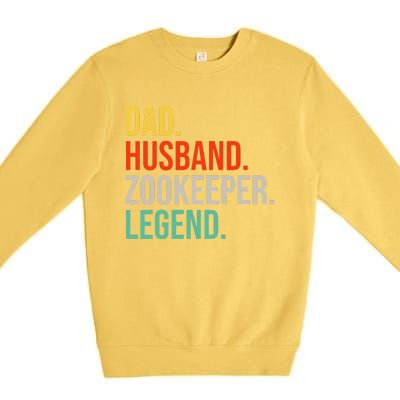 Funny Zookeeper Dad Husband Zoo Animal Keeper Father´s Day Premium Crewneck Sweatshirt