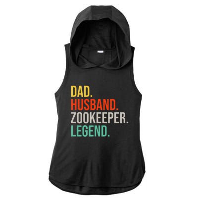 Funny Zookeeper Dad Husband Zoo Animal Keeper Father´s Day Ladies PosiCharge Tri-Blend Wicking Draft Hoodie Tank