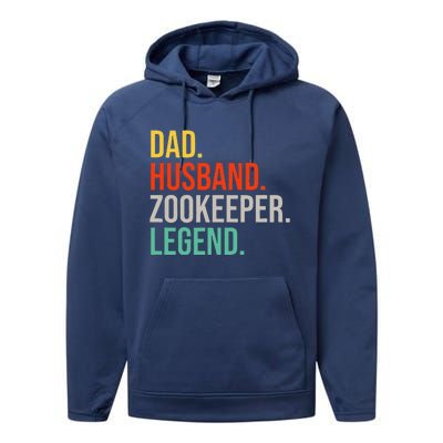 Funny Zookeeper Dad Husband Zoo Animal Keeper Father´s Day Performance Fleece Hoodie