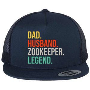 Funny Zookeeper Dad Husband Zoo Animal Keeper Father´s Day Flat Bill Trucker Hat