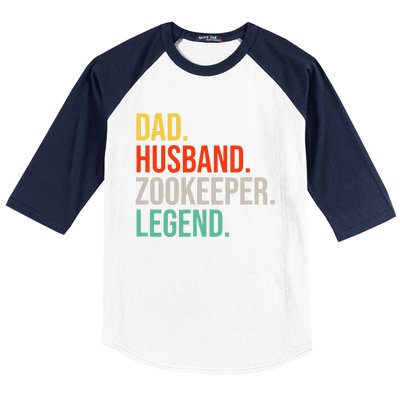 Funny Zookeeper Dad Husband Zoo Animal Keeper Father´s Day Baseball Sleeve Shirt