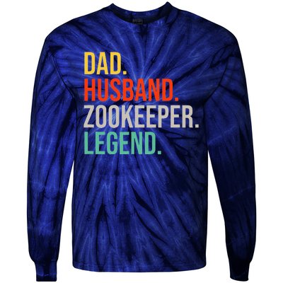 Funny Zookeeper Dad Husband Zoo Animal Keeper Father´s Day Tie-Dye Long Sleeve Shirt