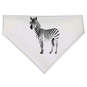 Funny Zebra Design For Animal Zebra Lover USA-Made Doggie Bandana