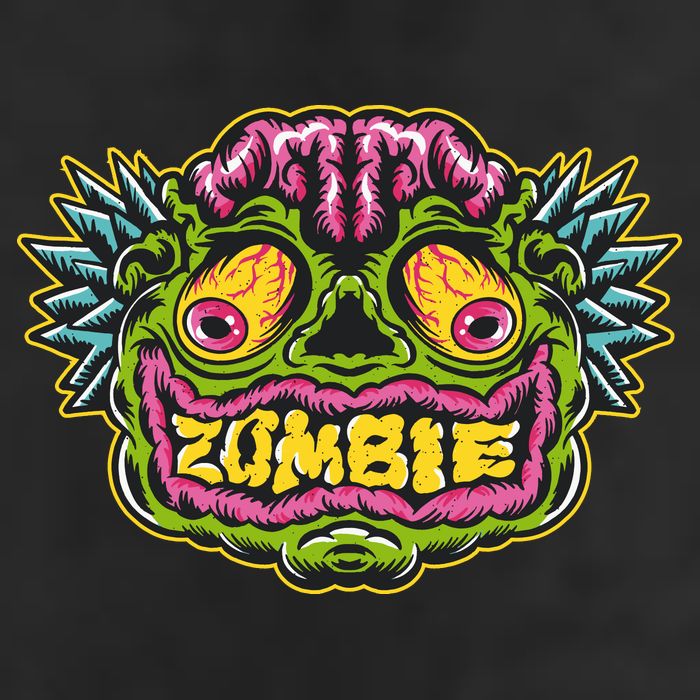 Funny Zombie Face Halloween Cool Comfort Performance Bucket Hat
