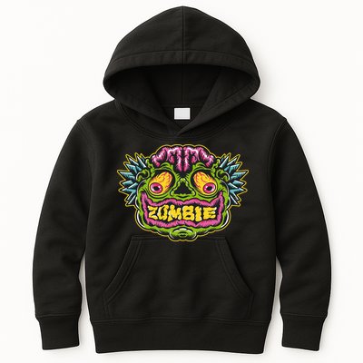 Funny Zombie Face Halloween Kids Hoodie