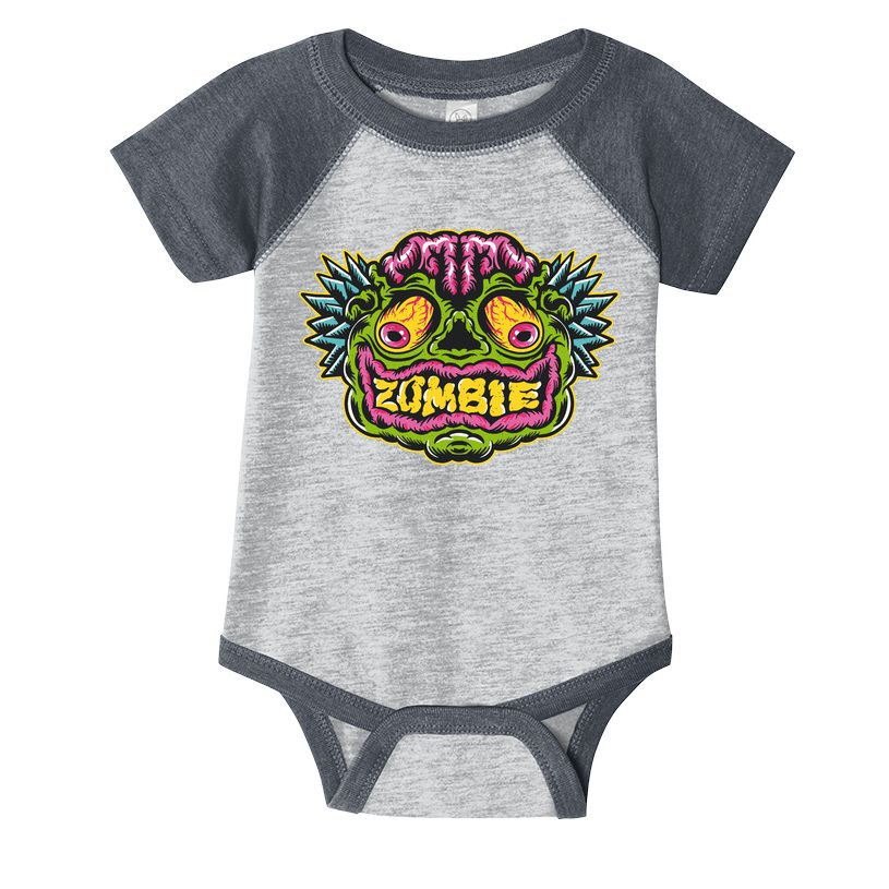 Funny Zombie Face Halloween Infant Baby Jersey Bodysuit