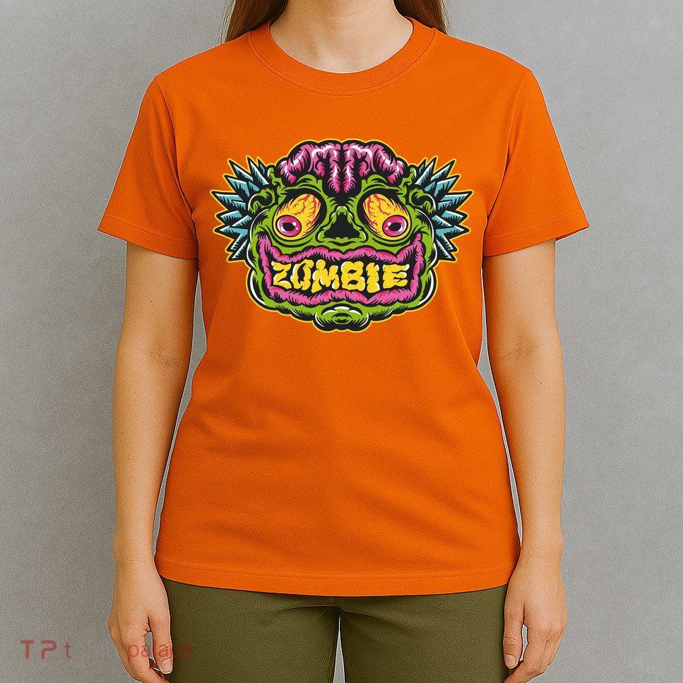 Funny Zombie Face Halloween T-Shirt