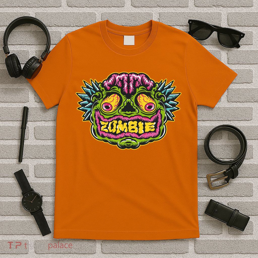 Funny Zombie Face Halloween T-Shirt