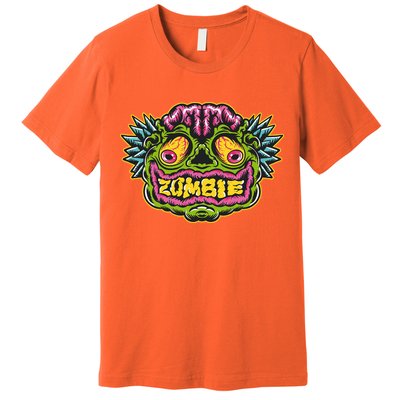 Funny Zombie Face Halloween Premium T-Shirt
