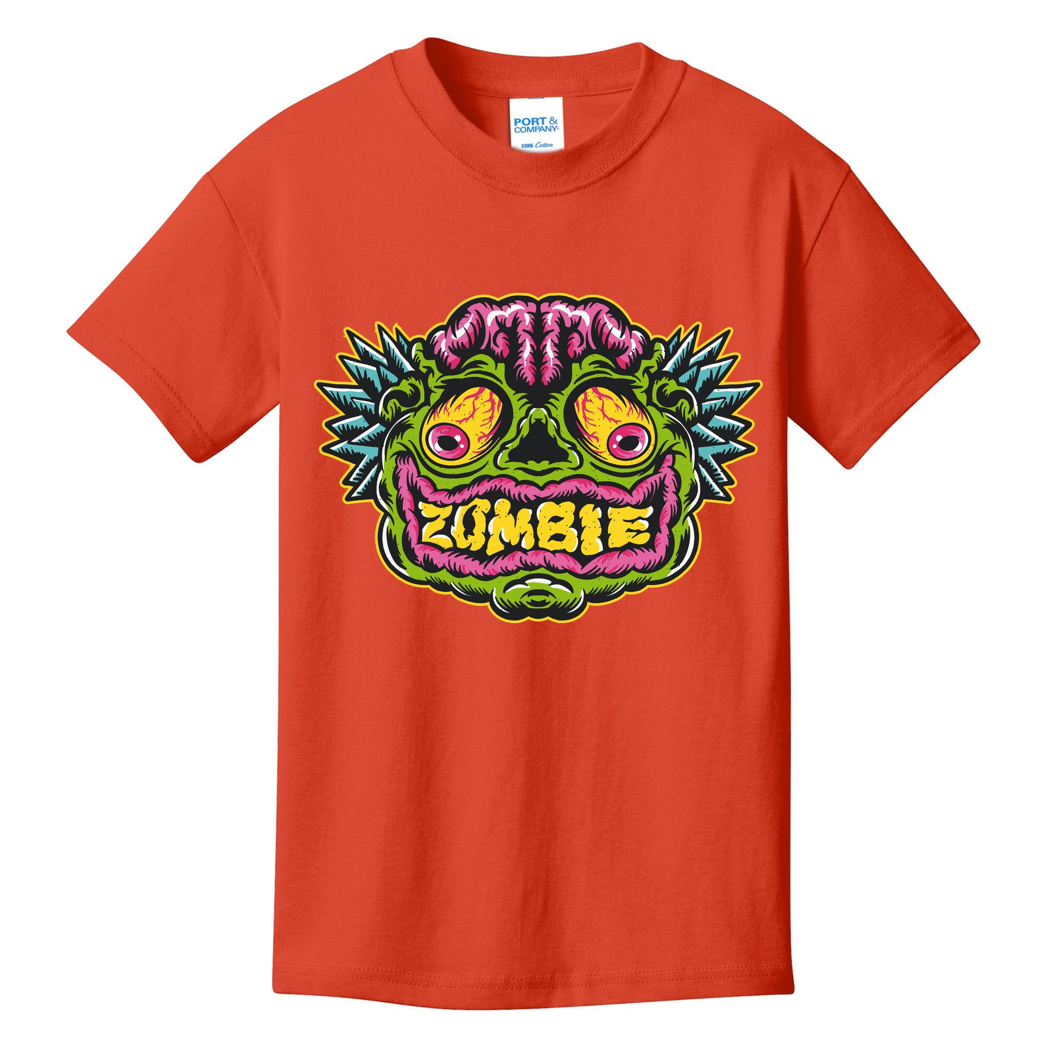 Funny Zombie Face Halloween Kids T-Shirt