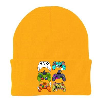 Funny Zombie Gaming Controllers Halloween For Gamer Boy Gift Knit Cap Winter Beanie