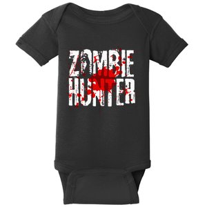 Funny Zombie Hunter Design For Halloween Hunting Baby Bodysuit