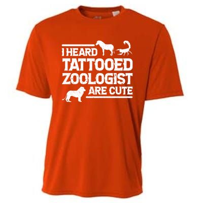 Funny Zoo I Heard Tattooed Zoologist Are Cute Zoology Gift Cooling Performance Crew T-Shirt