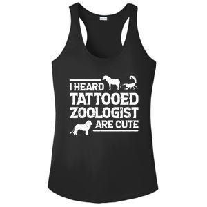 Funny Zoo I Heard Tattooed Zoologist Are Cute Zoology Gift Ladies PosiCharge Competitor Racerback Tank