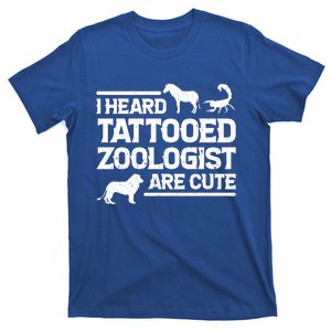 Funny Zoo I Heard Tattooed Zoologist Are Cute Zoology Gift T-Shirt