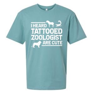 Funny Zoo I Heard Tattooed Zoologist Are Cute Zoology Gift Sueded Cloud Jersey T-Shirt