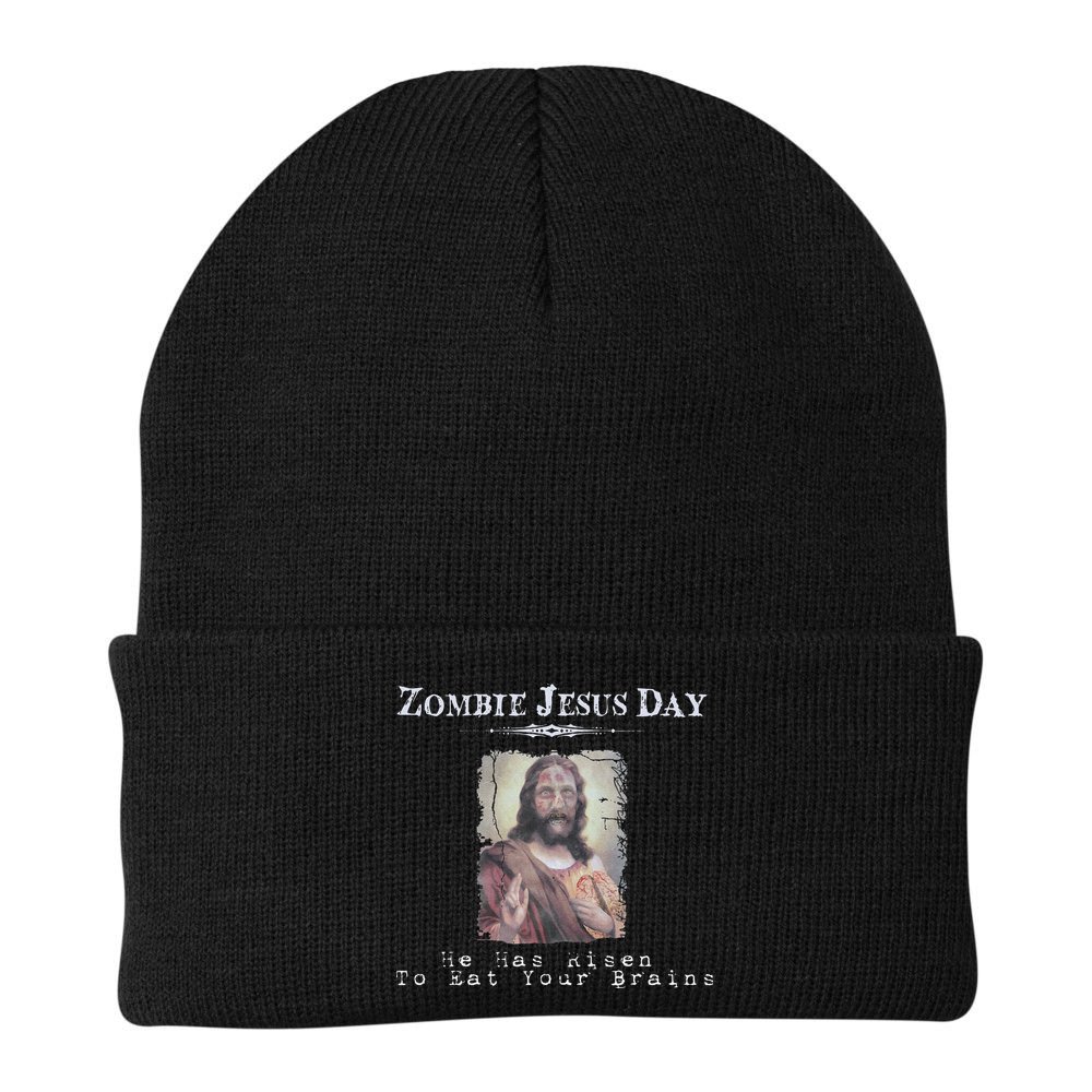 Funny Zombie Jesus Day He Has Risen Sarcastic Easter Beanie