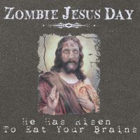 Funny Zombie Jesus Day He Has Risen Sarcastic Easter Cotton Canvas Backpack