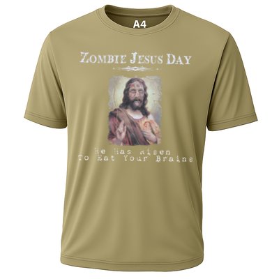 Funny Zombie Jesus Day He Has Risen Sarcastic Easter Cooling Performance Crew T-Shirt