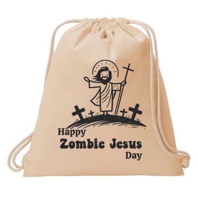 Funny Zombie Jesus Drawstring Bag