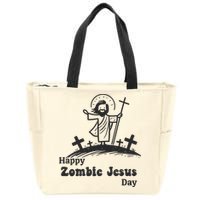 Funny Zombie Jesus Zip Tote Bag