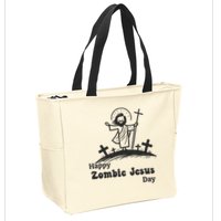 Funny Zombie Jesus Zip Tote Bag