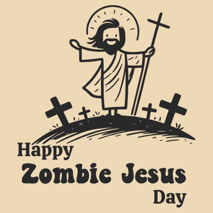 Funny Zombie Jesus Zip Tote Bag
