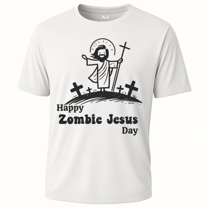 Funny Zombie Jesus Cooling Performance Crew T-Shirt
