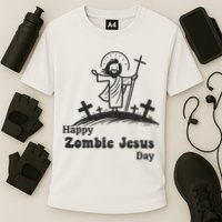 Funny Zombie Jesus Cooling Performance Crew T-Shirt
